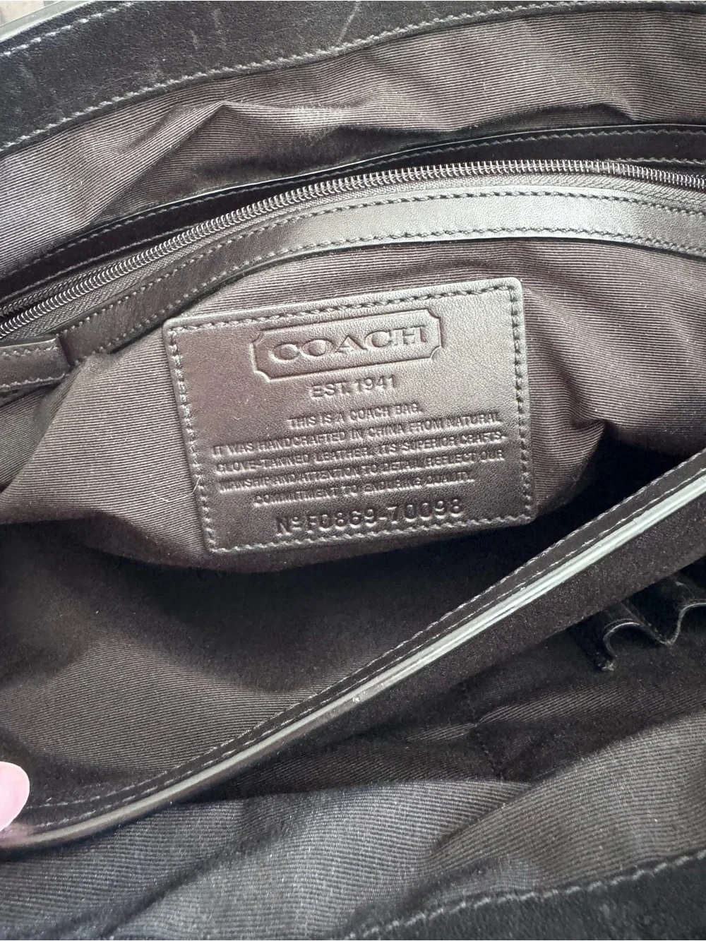 COACH F70098 Black Business Beekman Messenger Briefcase Laptop Bag